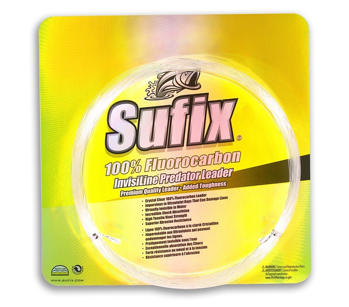 Monofilo Super 21 FC Fluorocarbon Sufix (0,28 mm / 50 mt - Lo Vis