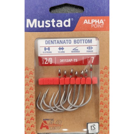 Mustad Alpha Point Dentanato Bottom Hooks (4/0 - T-Steel