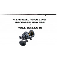 COMBO JIGGING - VERTICAL TROLLING GROUPER HUNTER 400GR + DAIWA BG MQ 8000H