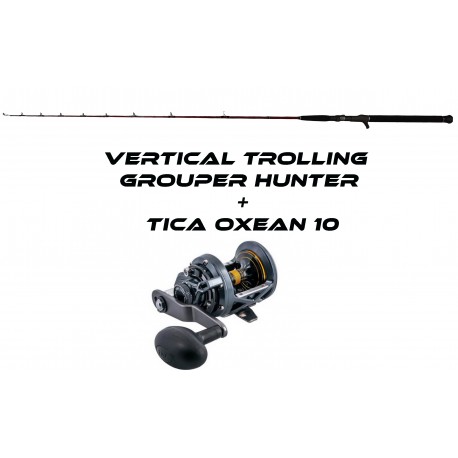 COMBO JIGGING - VERTICAL TROLLING GROUPER HUNTER 400GR + DAIWA BG MQ 8000H